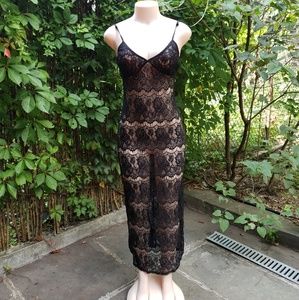 black lace maxi dress